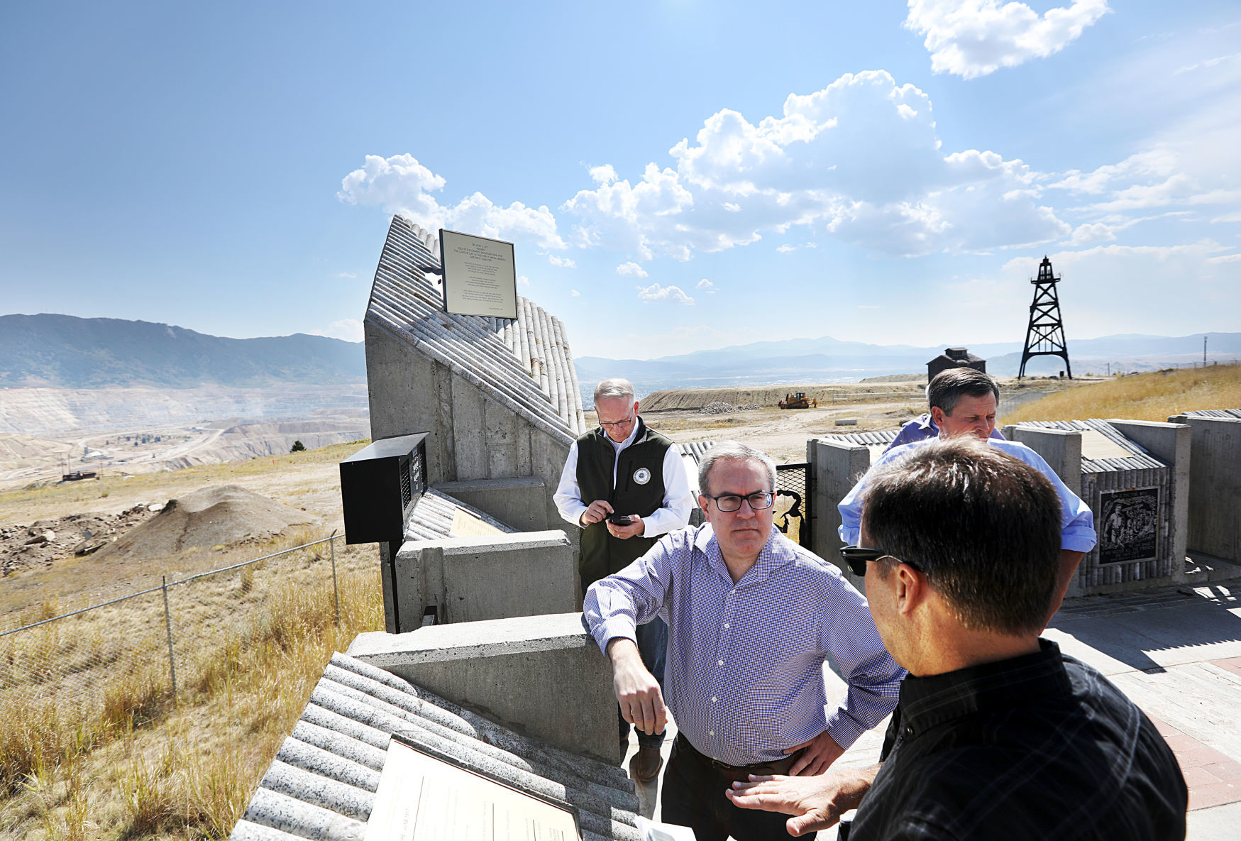 EPA boss takes in a view of the polluted mining sites in Butte